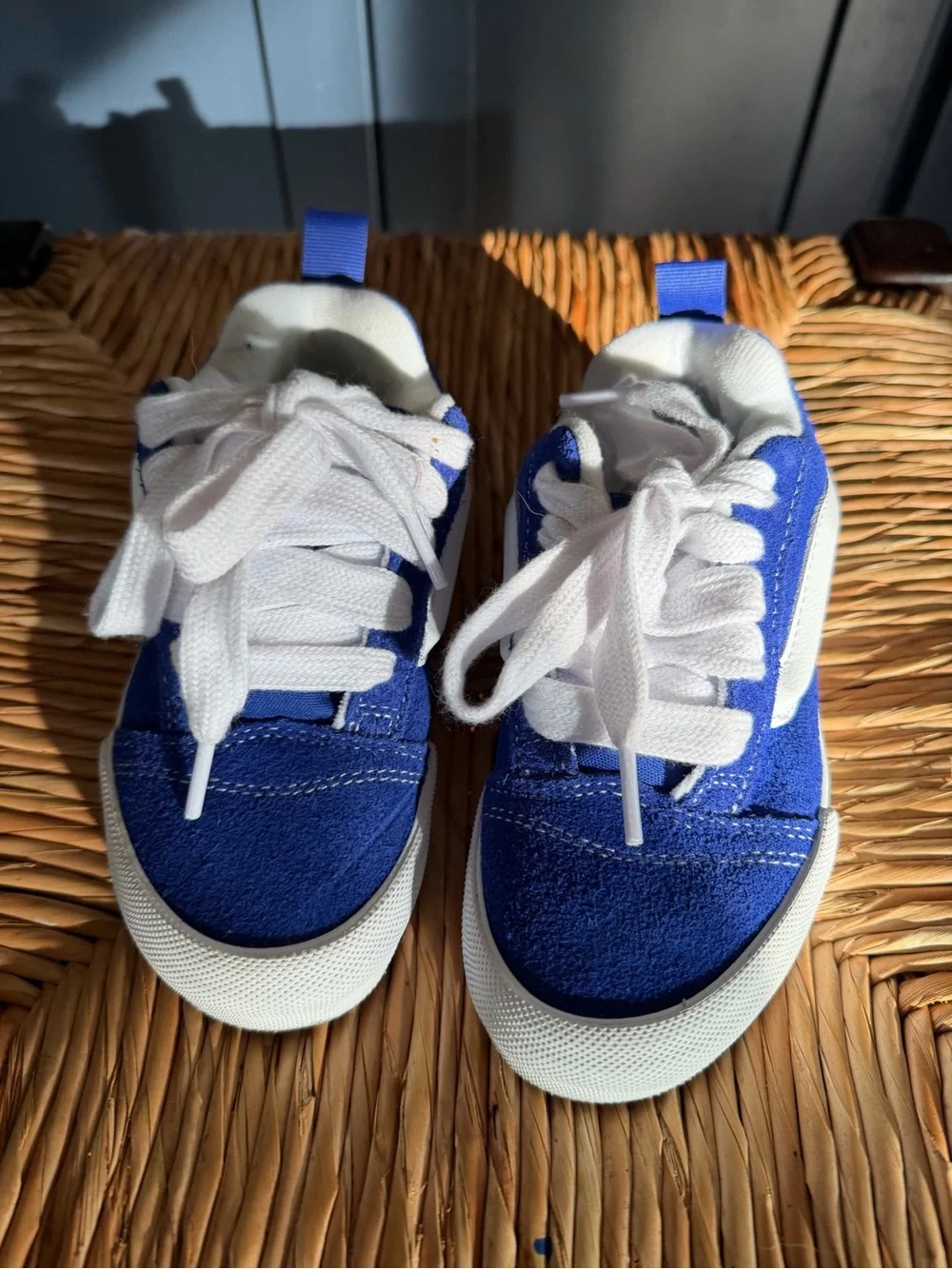 Vans Kids Knu Skool Royal Blue Lace Up Sneakers 12.5